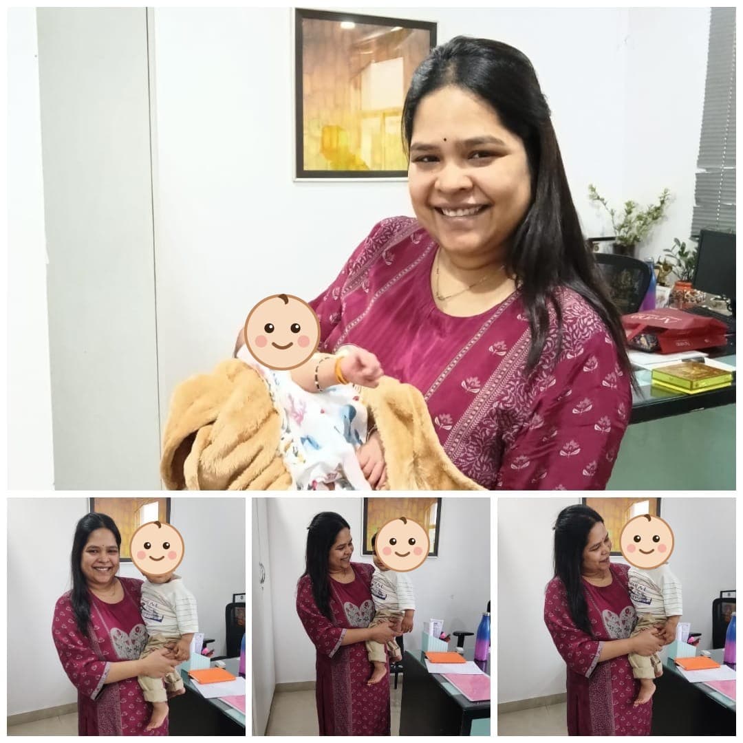 A series of clinic moments with mothers and their children
